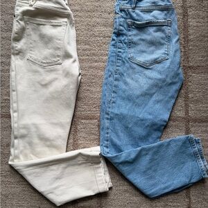 Good American Women's Jeans in Cream and Blue 0/25 bundle